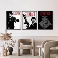 ⁦بوسترات جدارية لفيلم سكارفيس الشهير توني مونتانا | Classic Movie Scarface Tony Montana Wall Poster Art Decor⁩ - الصورة ⁦3⁩