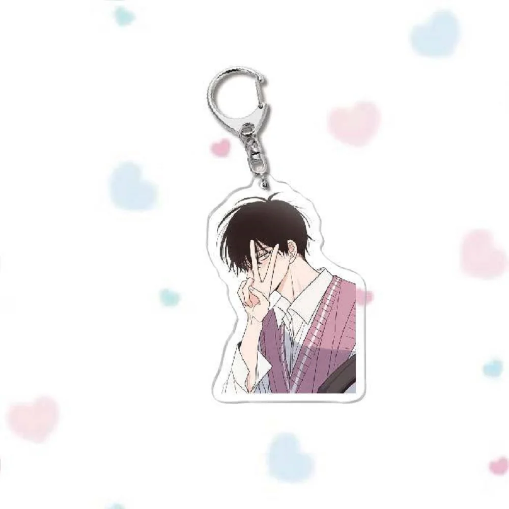 6CM Manga Waterside Night Yaoi Couple Acrylic Keychain Low Tide In Twilight Taeju Cartoon Figures Pendant Key Chain BL Jewelry