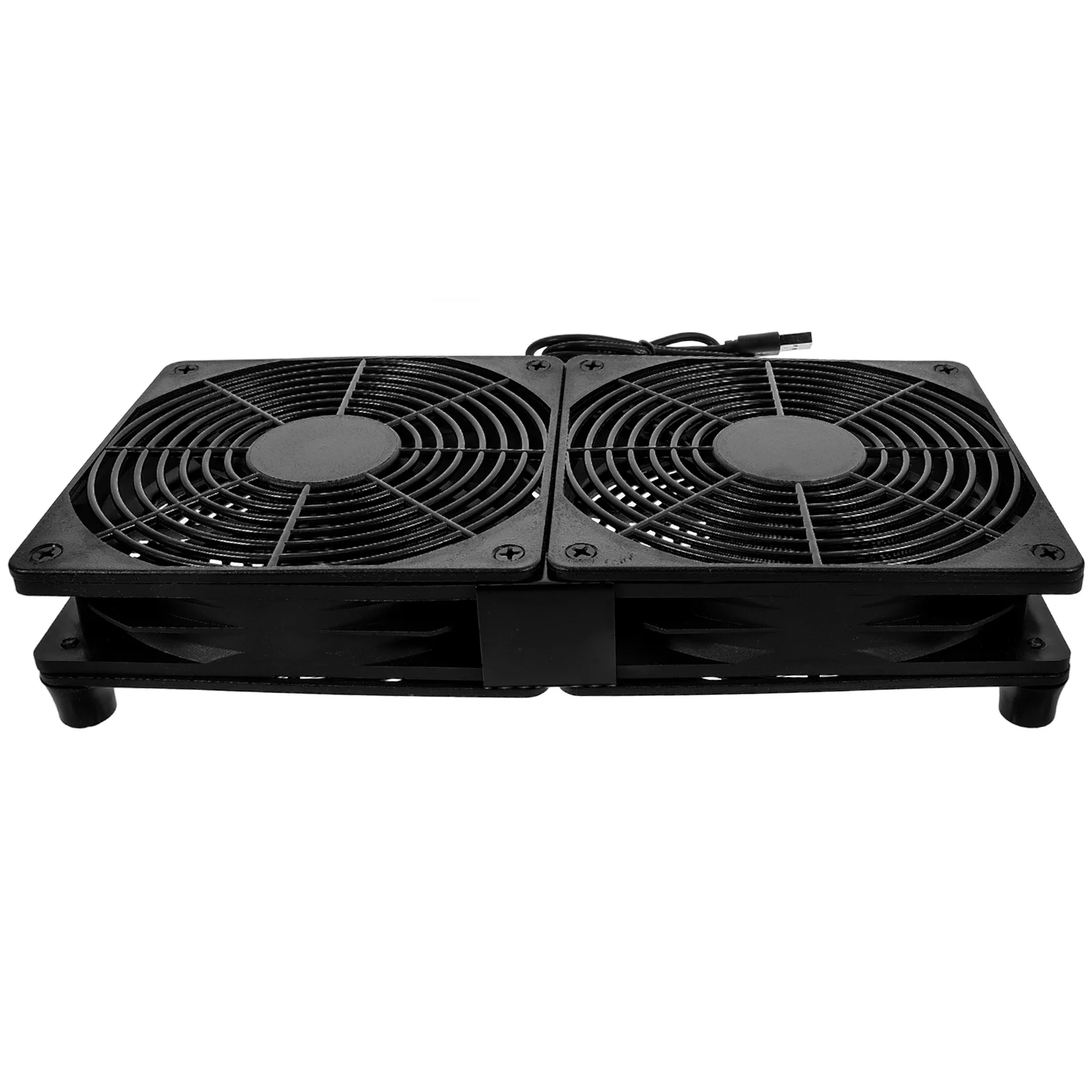 Cooling Dual Fans Computer Case USB Tablet Holder Stand Hand Held Cooler Powered For