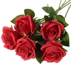 Elegant Artificial Red Rose Bouquet for Home and Wedding Decor (Silk cloth G 4)