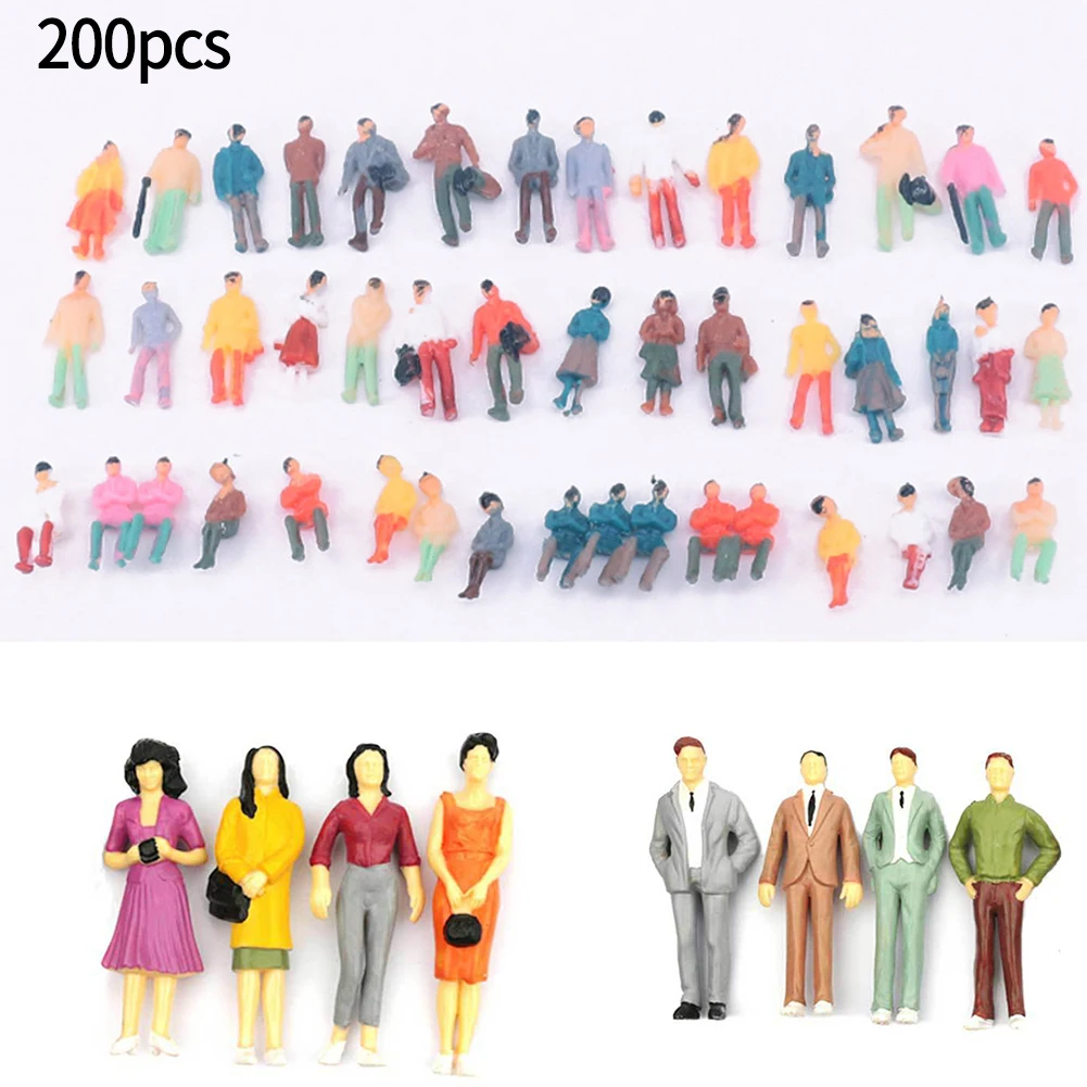 200pcs 187 Ho Scale Miniature People Model Worker Figurines For Model