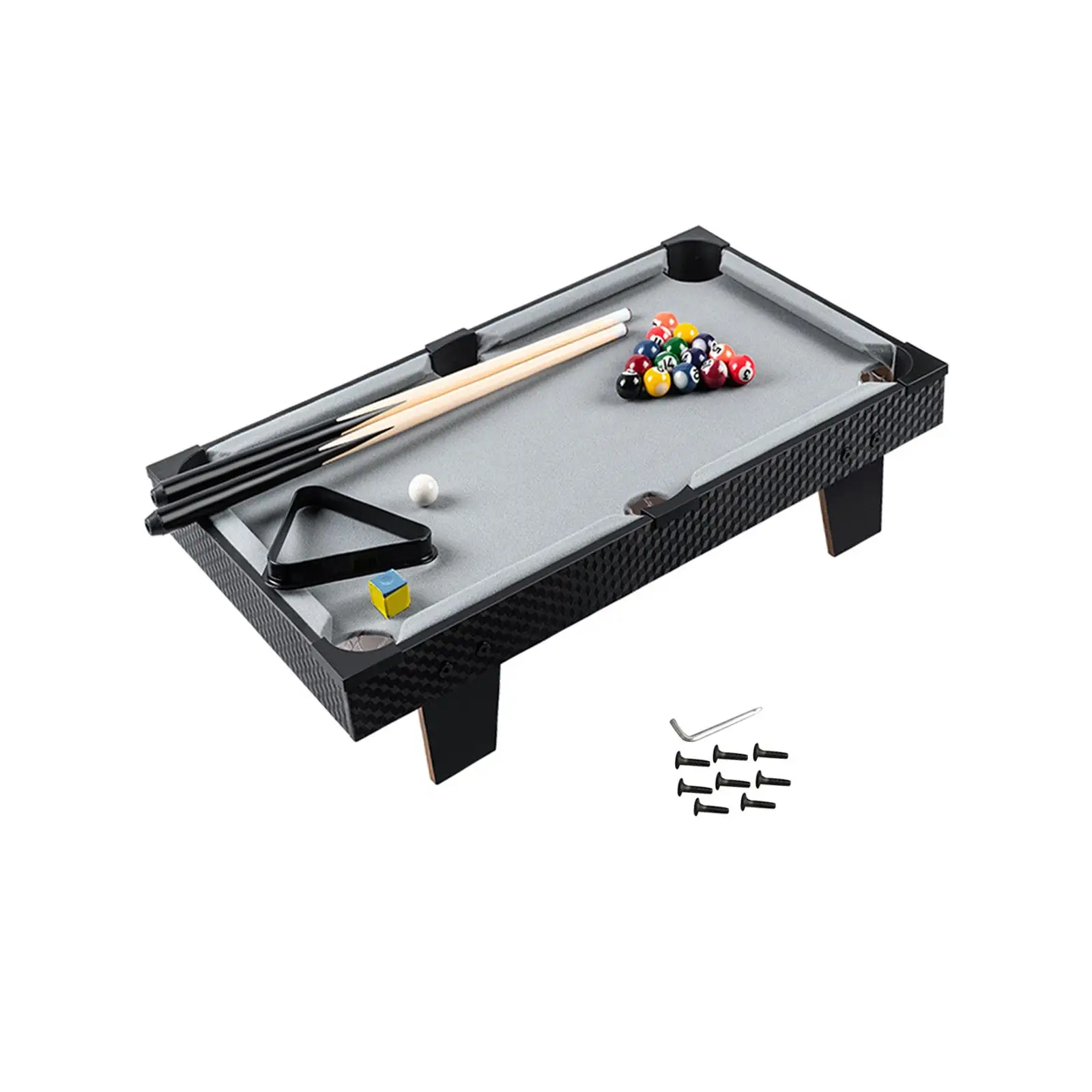 Mini Tabletop Pool Table Set Fun Entertainment Office Pool Cues Billiards Game for Kindergarten Parties Playroom Table Bedroom