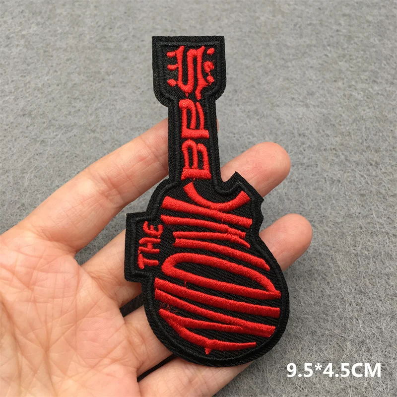 Rock Music Disco DJ Embroidered Punk Iron-On Clothing Patches - Headset & Guitar Design Appliques