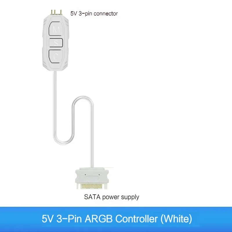 ตัวเลือกสินค้า ตัวควบคุมแสง ARGB สำหรับพัดลม PC 5V 3PIN SATA