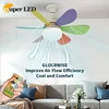 White/Multicolored 30W/40W Ceiling Fan Light with Remote Socket Light with Fan E26 Base in Ceiling Fan with 3 Speeds for Bedroom 1
