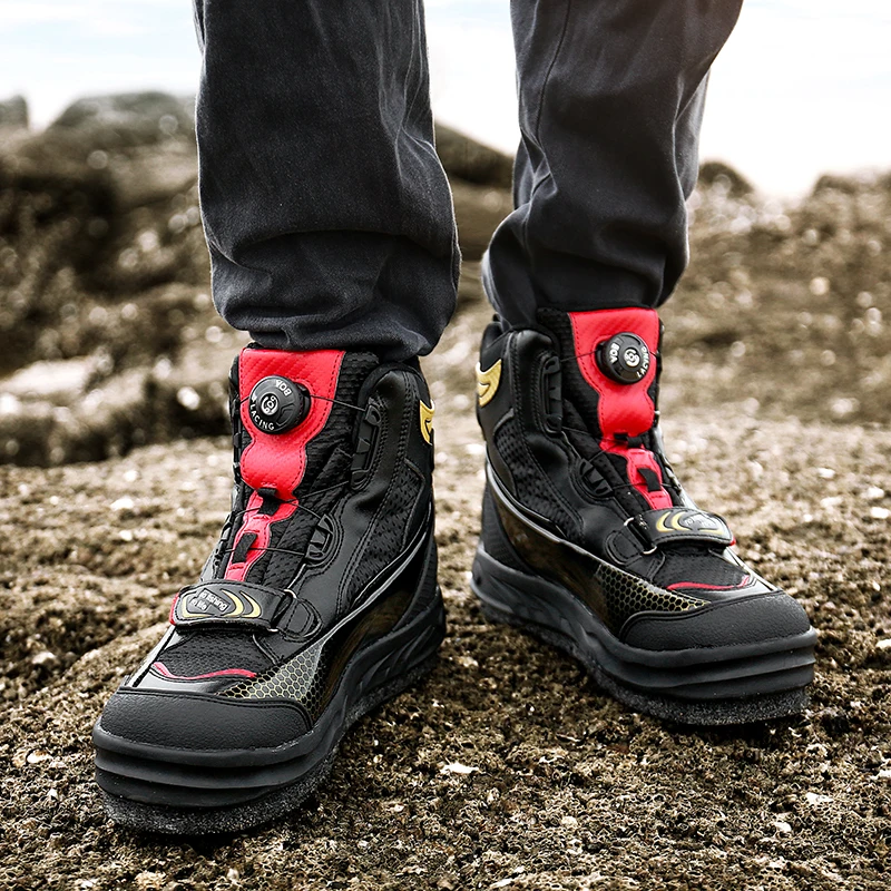 Men's Rock fishing shoes Fishing Wading Boot Fishing waterproof boots Anti-slip Wading Waders Boots sand-fishing shoes
