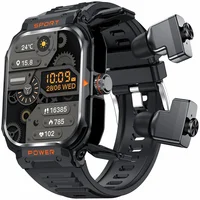 Smart Watch GT55 TWS Headset 2 In 1 Wireless Bluetooth Dual Earbuds Call Health Monitor Sport Music Earphone Smartwatch 1