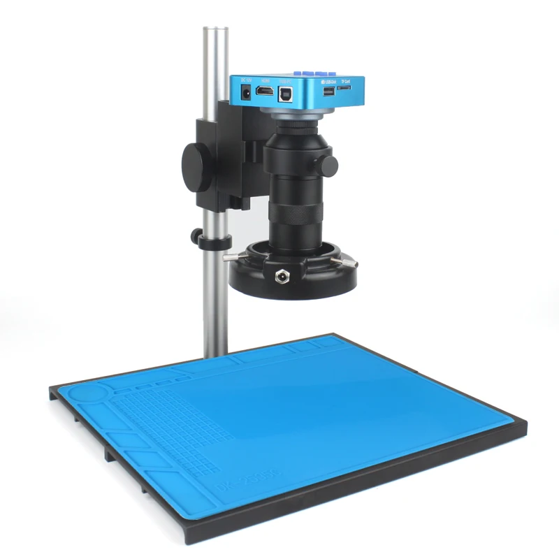 Set Di Fotocamere Per Microscopio Digitale Hd 1080P 60F/S Hdmi Usb Fotocamera Per Microscopio Industriale + Obiettivo Di Montaggio 130X C 56 Lampada A