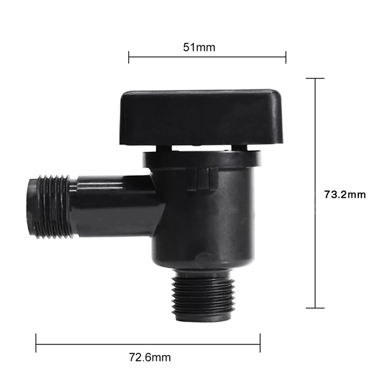 571-VAC-CHK-A RV Vacuum Breaker Check Valve,Camper RV Black Tank Check Valve Black