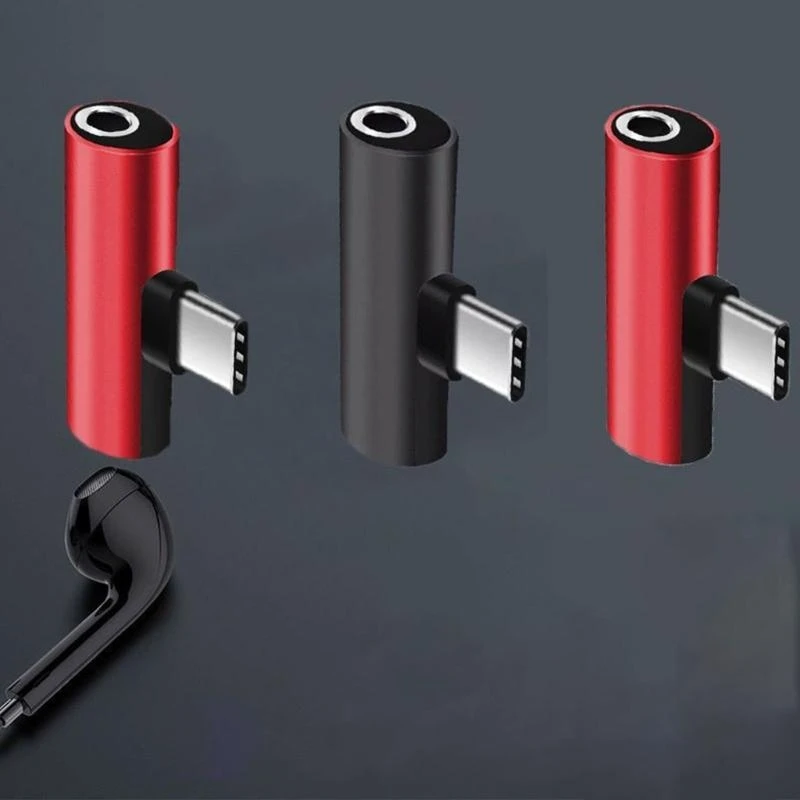 USB C에서 AUX 오디오 동금 변환기 USB C에서 3.5mm 여성 헤드폰 잭 및 S23 S22 S21 S20 Note 20 용 충전기 어댑터