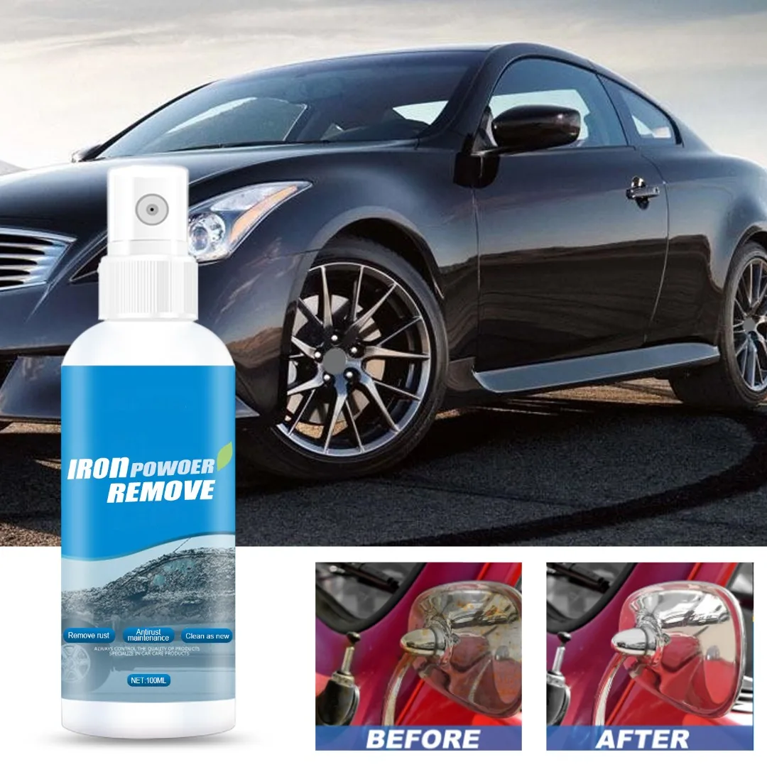 

Durable Car Cleaning Iron Powder Rust Remover Spray 100ml Multifunctional Automobile Derusting Stain Cleaner