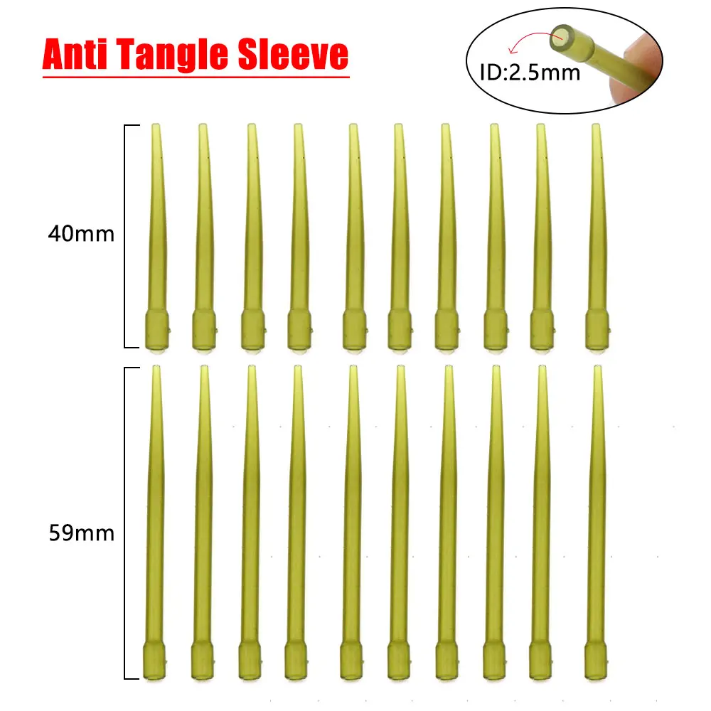 10 Set Carp Fishing Accessories Helicopter Hair Rig Tackle Kit Anti-tangle Sleeve QC Fishing Swivel Lead Clip For Fishing Tool 3