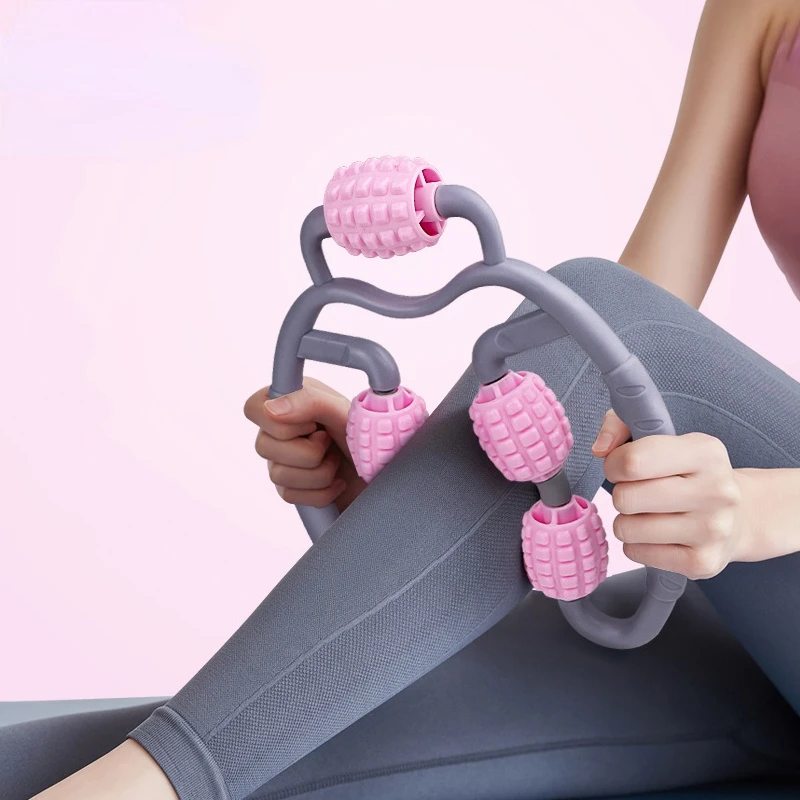

Trigger Point Massage Roller 5 Wheels Relieve Muscle Pain Arm Leg Neck Body Shaping Tools Yoga Pilates Fitness Equipment