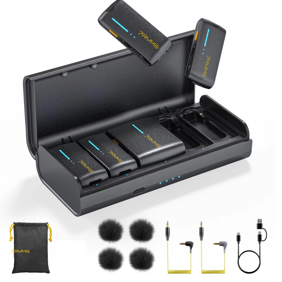 7Ryms iRay DW40 Wireless Lavalier Microphone with 4 Transmitters