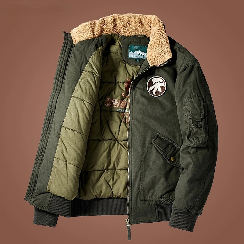 

Autumn Winter Men Flight Bomber Parka Jackets Thermal Outwear Pilot Flight Coats for Male Top Clothing Warm Outwear Windbreak