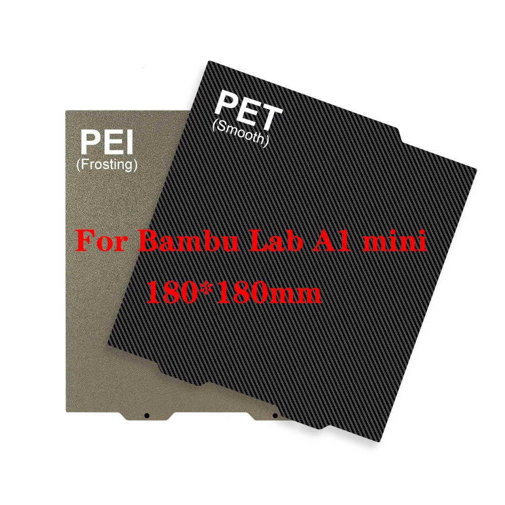 For Bambu A1 Mini Double Side PEO PET+PEI Spring Steel Sheet PEI Magnetic Build Plate 180mm Heated Bed 3D Printer For Bambulab