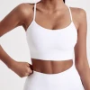 Solid Color Gym Yoga Underwear Women Y shape Fitness sport Bra high strength Tight Top Comprehensive Training  With Chest Pad 2