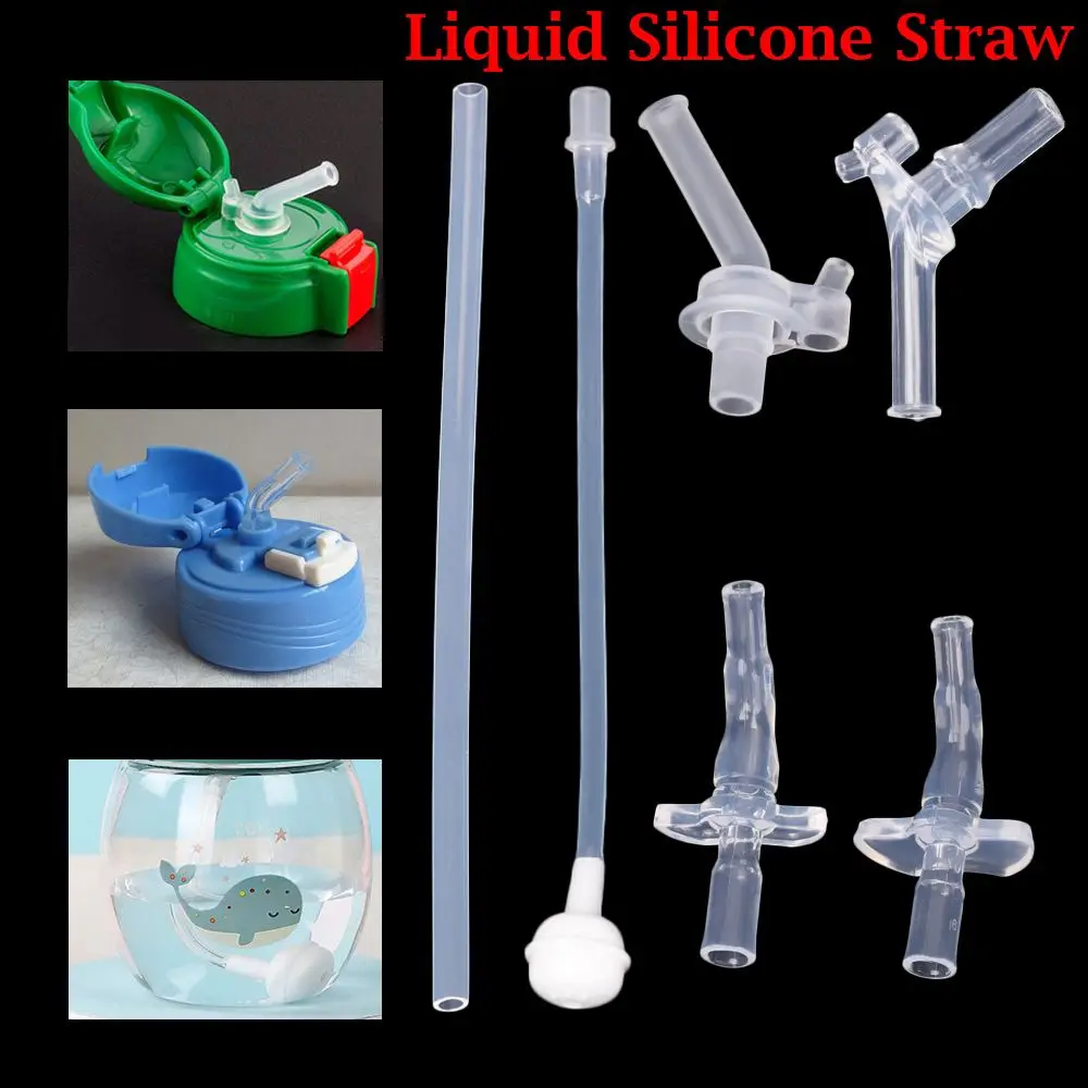 Grade Drink Bottle Parts Nozzle Replacement Baby Feeding Accessories Liquid Silicone Sippy Bottle Cup Mouth Water CUP Straw