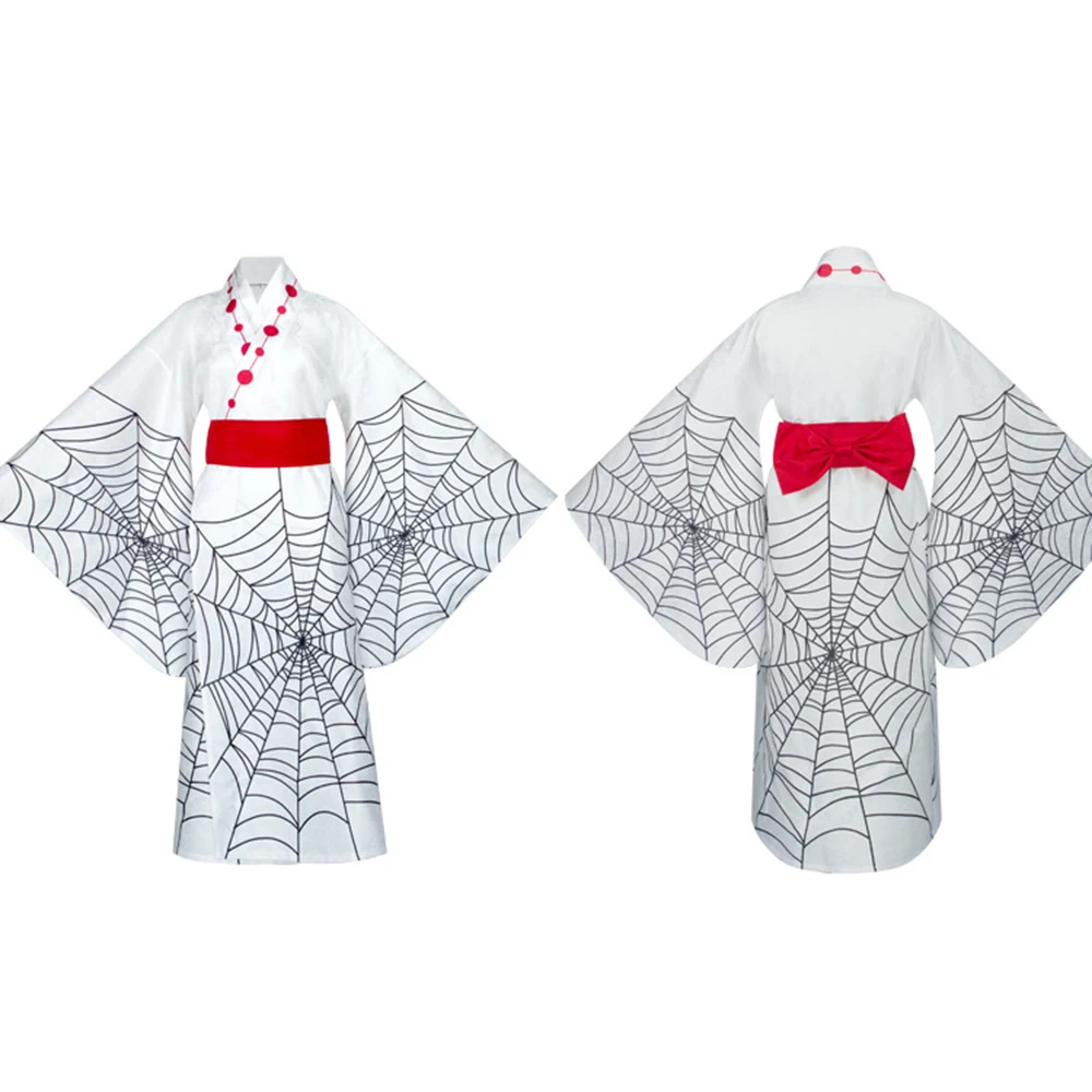 Costume Cosplay Rui Anime Spider Oni Ayaki, Kimono Cosplay Rui, Parrucca, Adesivi Tatuaggio, Costumi di Halloween per Donne Adulte - immagine 5