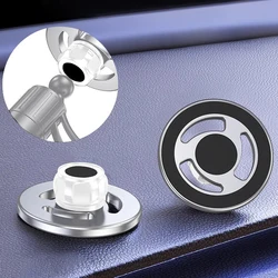Enhanced Magnetic Car Phone Holder with 17mm Ball Head - Universal Mount & Ring Attachment (Type G Silver)
