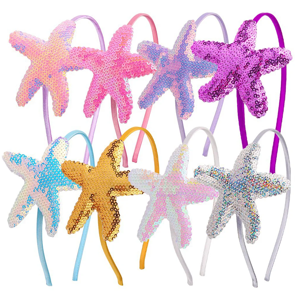 

Starfish Headband Little Girl Hair Hoop Children Seastar Headdress Decor Marine Animal Party for Accessories