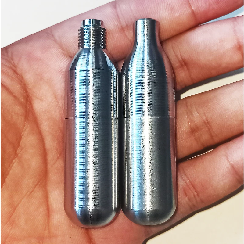 Refillable Capsule 8G Gas Cylinder Stainless Steel Co2 Cartridge for Soda Beer Craft Juice Wine Life Jacket Charging Accessories bag membrane wine beer milk magnetic boiler water strainer basket lenticular tri clamp steam vent high flow cartridge filter