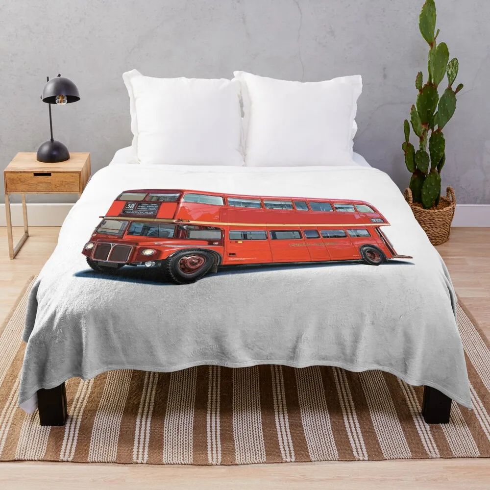 London Bus Throw Blanket Bed linens bed plaid Kid'S Blanket