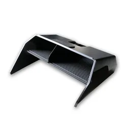 Enhanced Central Console Storage Tray - Car Interior Accessory Organizer (Black)