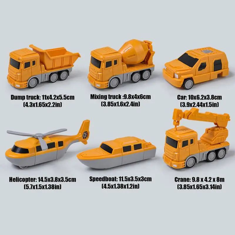 Transform Robot Toy Magnetic Transform Engineering Car Assembled Toys For Kids Magnetisches Transformation Technik Auto Zusammengebautes Spielzeug