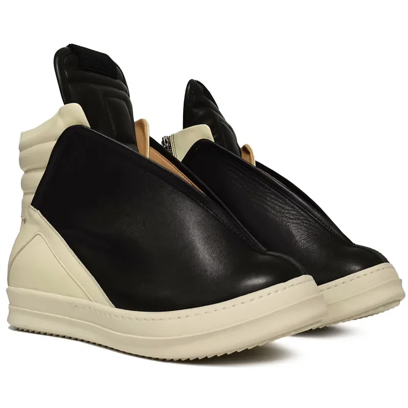 

Rick Thick-soled Zipper Designer Men's Boots New Styles of European and American Fashion High-top Trendy Board Shoes