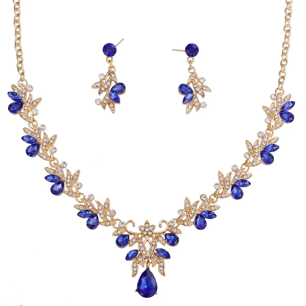 S707500cb2491444bbe299da7b68e2ebcb Bridal Jewelry Set with Tiara Necklace and Earrings Rhinestone Wedding Accessories, 6 Colors – Perfect for Shower, Ceremony, Party Mallzona