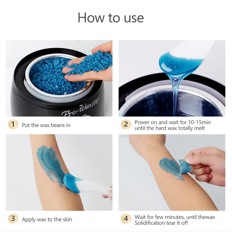 SUMAX Hard Wax Beans Hot Film Painless Hair Removal 100g for Full Body Bikini Face Legs Underarm