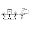 8" Widespread Bathroom Sink Faucet 3 Holes 2 Handle Basin Mixer LED Waterfall US 6