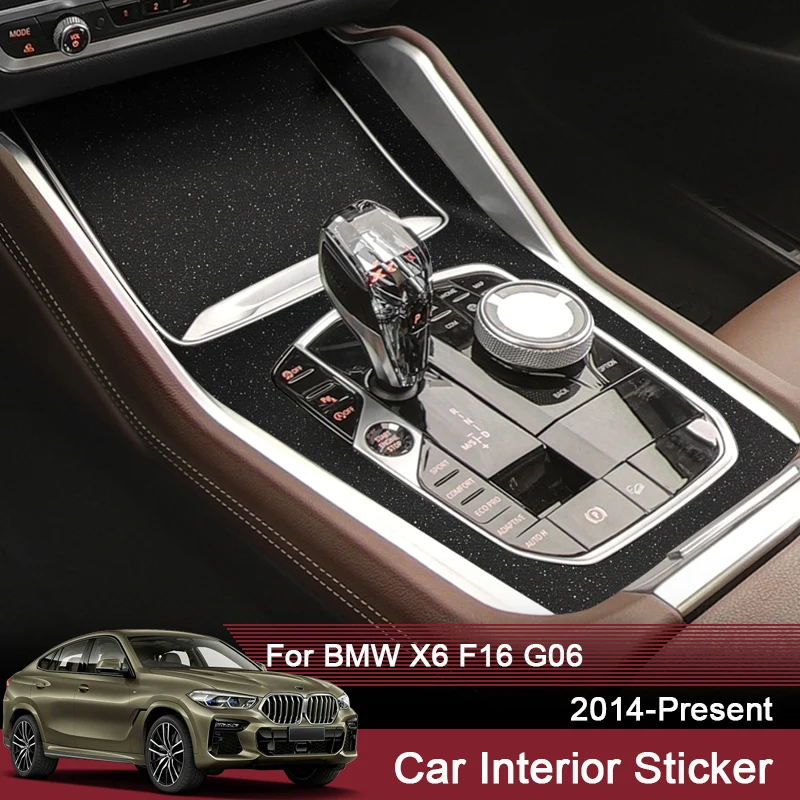 

For BMW X6 F16 G06 2014-2025 Car Interior Sticker Windows Contol Decal Inner Door Gear Panel Protective Film Internal Accessory