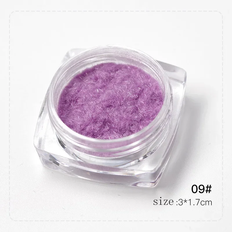 Vibrant Fuzzy Velvet Nail Art Glitter Powder