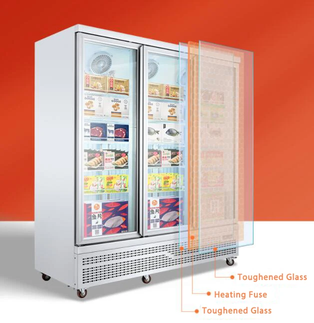 Shop Stores Supermarket Commercial Display Freezer Refrigerator for Frozen Foodstuffs