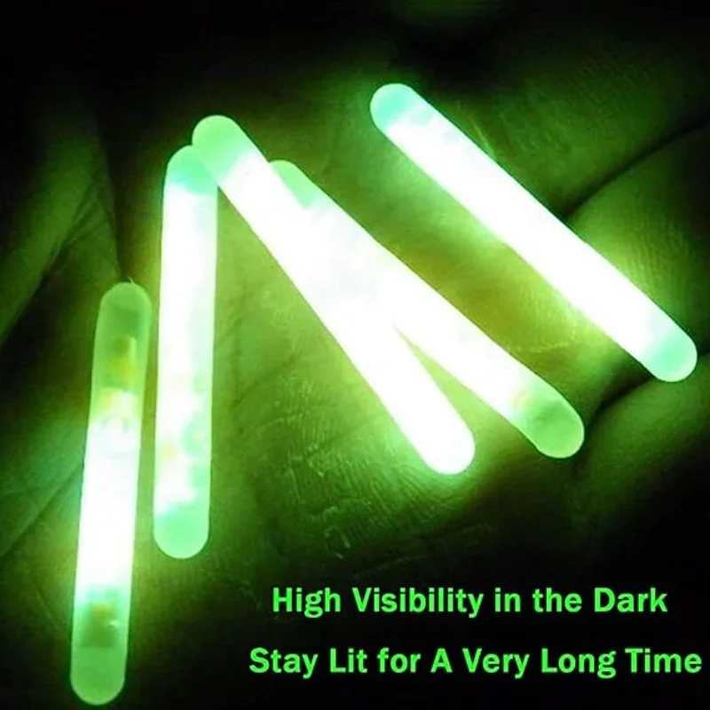 Fishing Glow Stick 4.5*37mm/ 3.0*25mm Night Fishing Glow Chemical Light Sticks Wand Green 50/100pcs For Floating Accessories