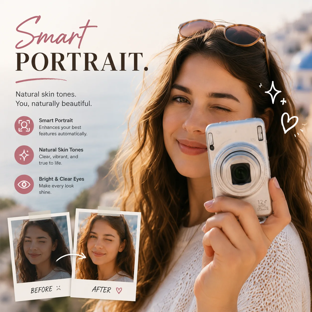 Portable Small Card Digital Camera Retro Y2K Camera 12X Zoom Anti Shake Auto Focus 16MP 720P HD Video Cameras Model S6500(Used)_voghion.com