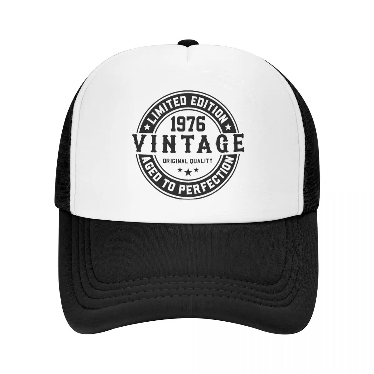 

Cool Limited Edition Vintage 1976 Custom Birthday Years Gift Trucker Hat Adjustable Unisex Baseball Cap Hip Hop Snapback Caps