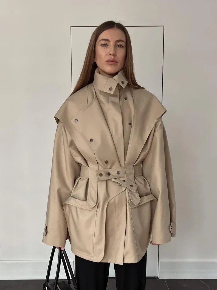 ジャケット・アウター Classical Stand Collar Trench Coat Classical Stand Collar Trench Coat