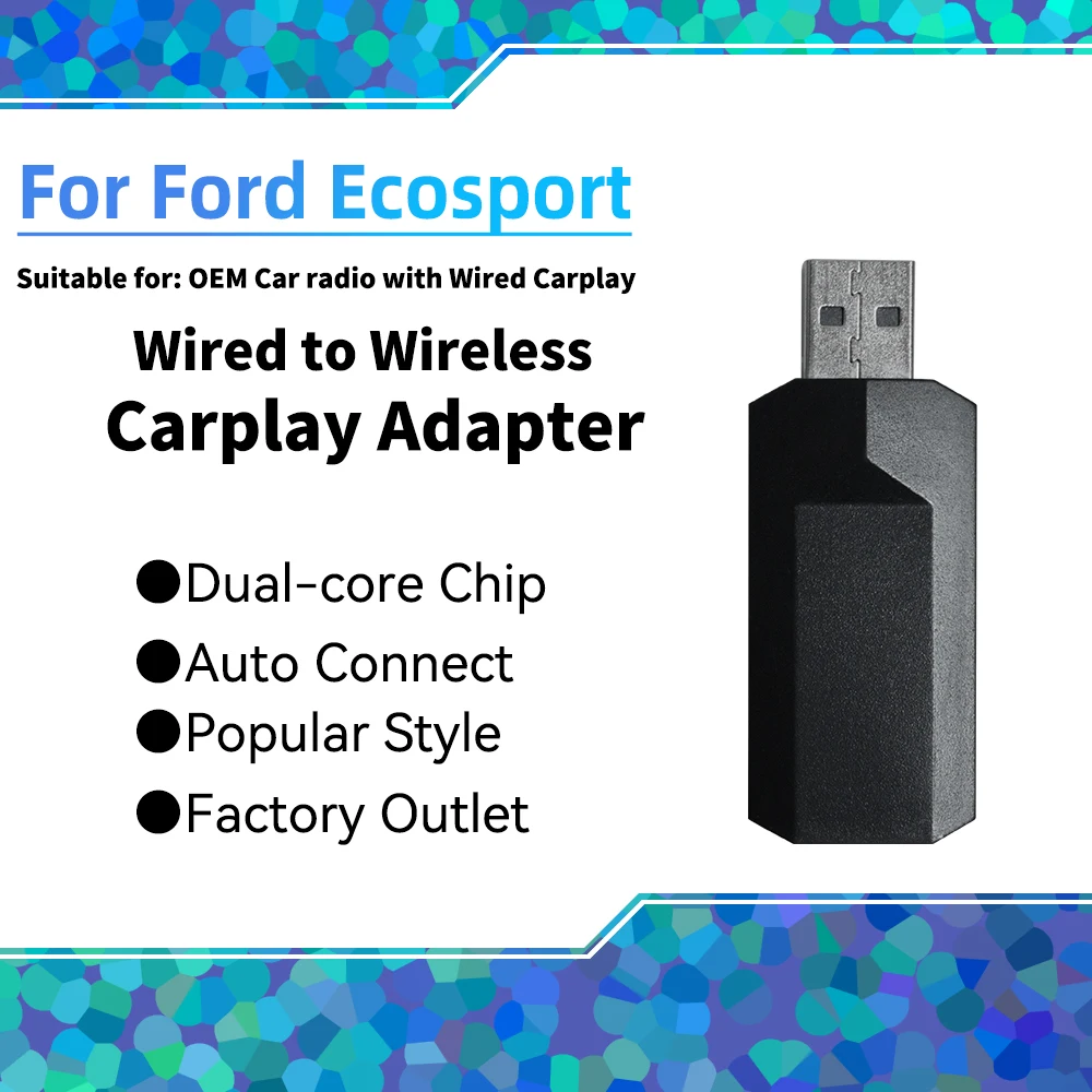 

Подключи и работай, адаптер Apple Carplay для Ford Ecosport, Новый мини смарт-адаптер с ии, USB-ключ, автомобильный Проводной адаптер OEM для беспроводного CarPlay