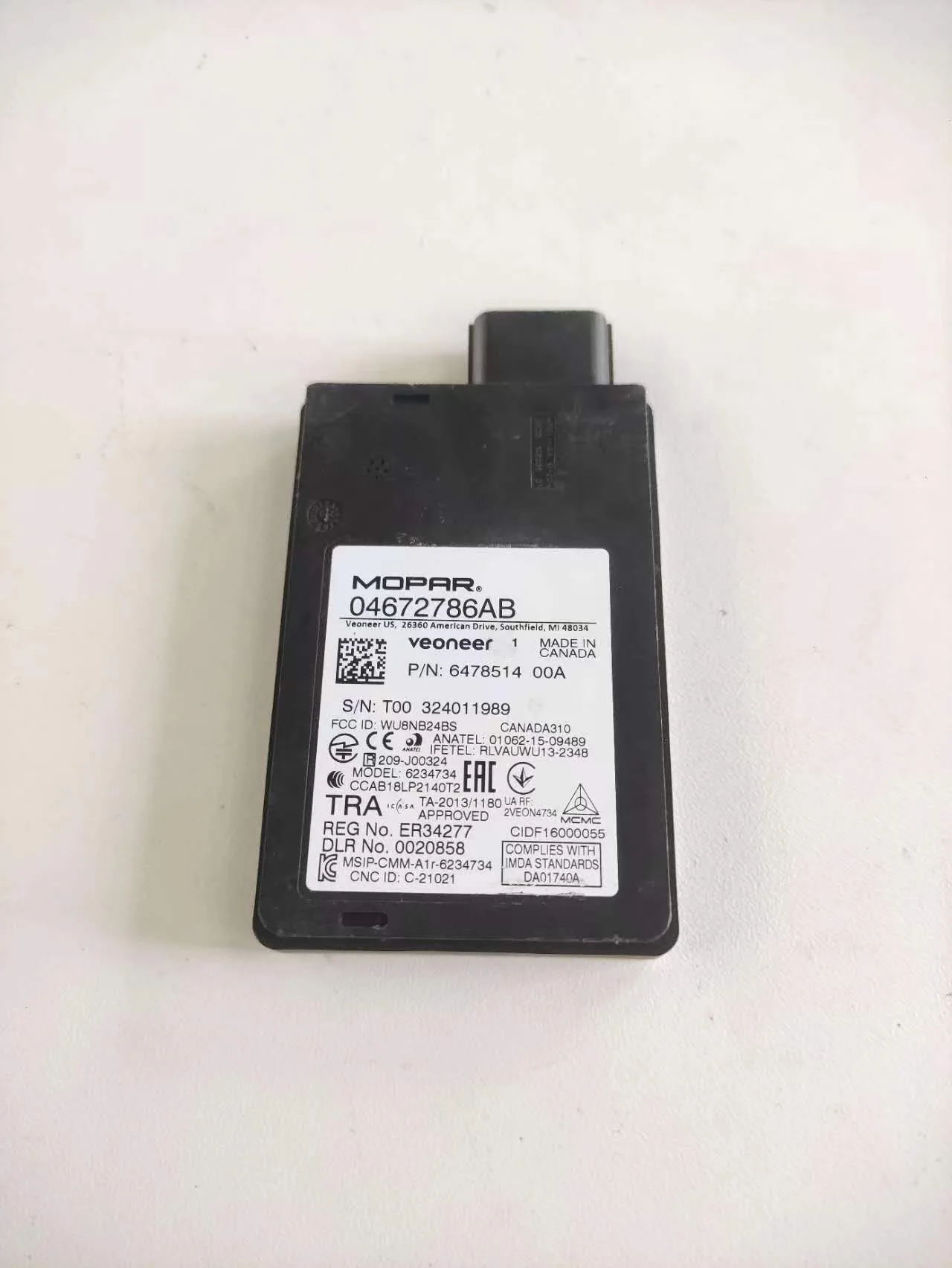 

04672786AB 4672786AB Reverse radar module 2019-2023 for Chrysler Dajie Long