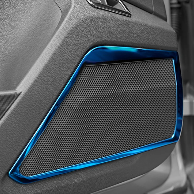 

BJMYCYY For Volkswagen T-ROC T ROC 2018 Accessories Automobile stainless steel door sound decoration frame Car-styling