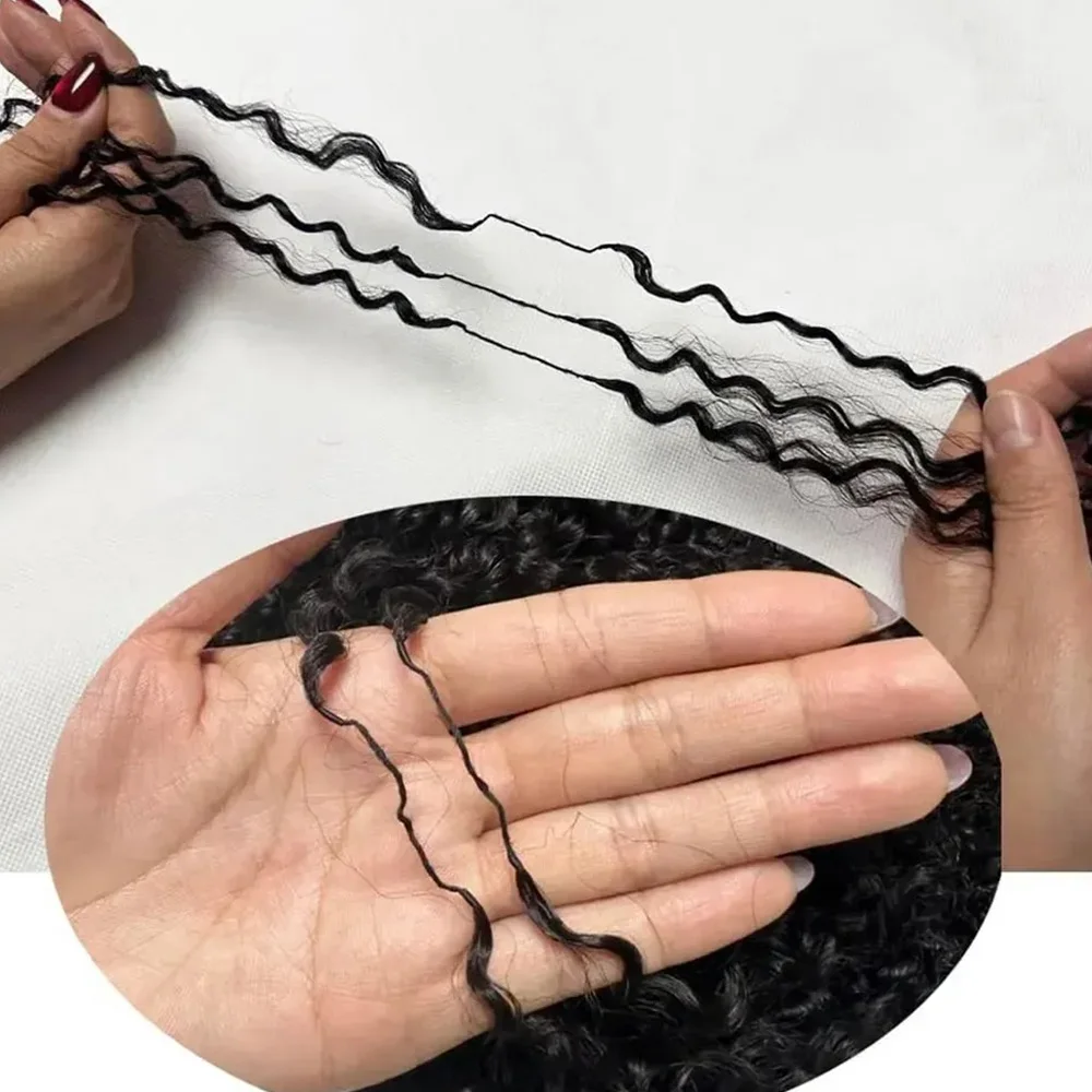 Kinky Curly Human Knotless Pre-Separated Crochet Hair Extensions The 3rd Generation Feather Crochet Invisible Knots For Women 3
