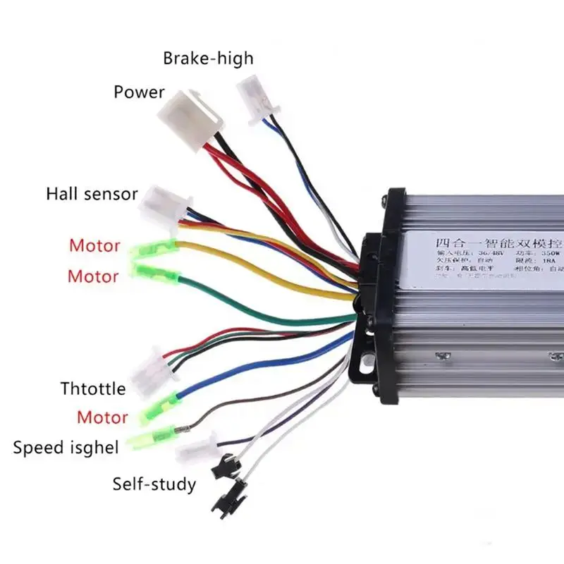 Controller Motore DC Brushless ABKJ-36V/48V 350W per Bici Elettrica e Scooter - Ricambio per E-Bike - immagine 5