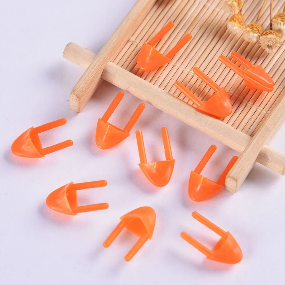 100 Pcs Plush Toys Fake Bird Beak Inserts Mouth Manual DIY Chicken Beaks Plastic Animal Resin Craft Mini Decors