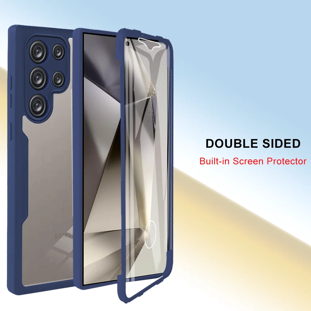 360° Double-Sided Full Screen Protection Phone Case - Clear Cover