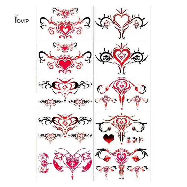 10/20Pcs Womb Tattoo Stickers For Women Waterproof Temporary Tattoos