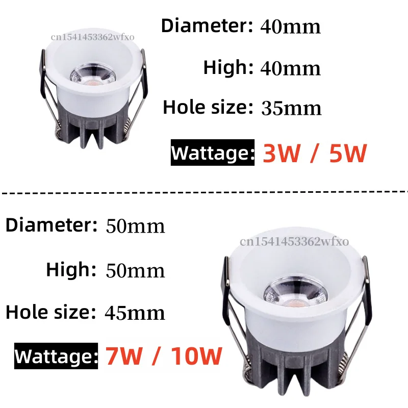LED Downlight Dimmable Mini LED Downlight 3W10W 110V220V Anti-Glare Led Ceiling Lamp LED Spot Bedroom Kitchen wine cabi COB Recessed spotlight