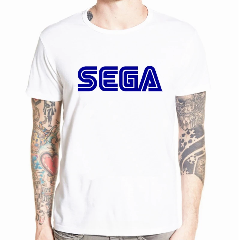 

Футболка Sega мужская с круглым вырезом, модная рубашка с принтом, короткий рукав, стиль хип-хоп, стандартная